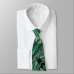 Emerald Green Gold Glitter Neck Tie<br><div class="desc">Neck Tie with Agate Green Gold Glitter Geode Marble Emerald Sparkly Personalised Birthday - Anniversary or Wedding Ties / Gift - Or Add Your Name - Text - Make Your Special Gift - Resize and move or remove and add text / elements with Customisation tool. Design by MIGNED. Please see...</div>