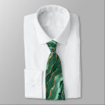 Emerald Green Gold Glitter Sparkly Marble Neck Tie<br><div class="desc">Ties with Agate Green Gold Glitter Geode Marble Emerald Sparkle Personalised Birthday - Anniversary or Wedding Gift / Suppliest - Or Add Your Name - Text - Make Your Special Tie Gift - Resize and move or remove and add text / elements with customisation tool. Design by MIGNED. Please see...</div>