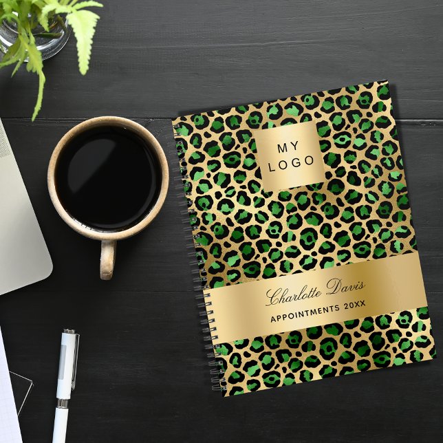 Emerald green gold leopard business logo 2025 planner (Creator Uploaded)