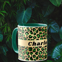 Emerald green gold leopard cheetah pattern name