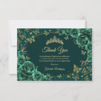 Emerald Green Gold Quinceanera
