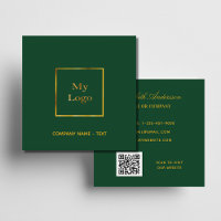 Emerald green grold logo QR code modern