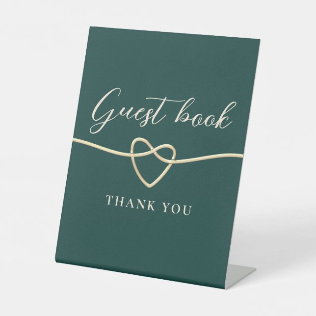 Emerald Green Guest Book Sign (Front)