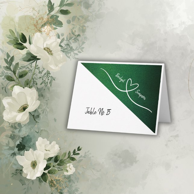 emerald green indian elegant guest Seating Cards (Creator Uploaded)