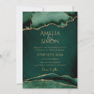 Emerald Green Jewel Tone Invitation