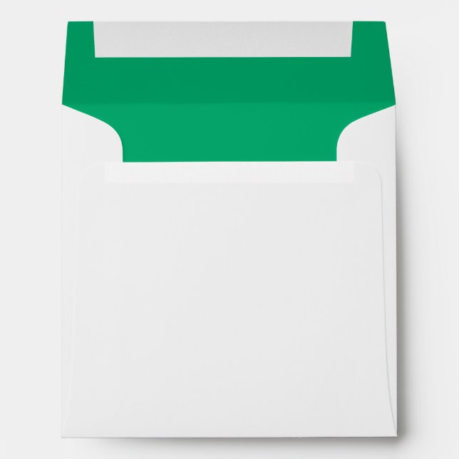 Emerald Green Lined Envelope – Customisable (Back (Bottom))
