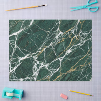 Emerald Green Marble Elegant Gold Gift Packaging Tissue Paper