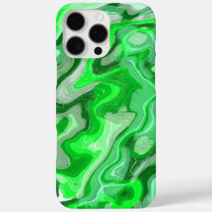Emerald Green Marble Texture Abstract Liquid Paint iPhone 16 Pro Max Case