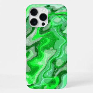Emerald Green Marble Texture Abstract Liquid Paint iPhone 16 Pro Max Case