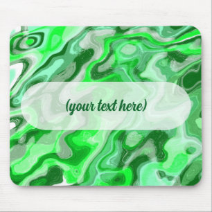 Emerald Green Marble Texture Abstract Liquid Paint Mouse Pad