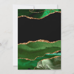 Emerald Green Marbled Agate Contemporary Stone Thank You Card