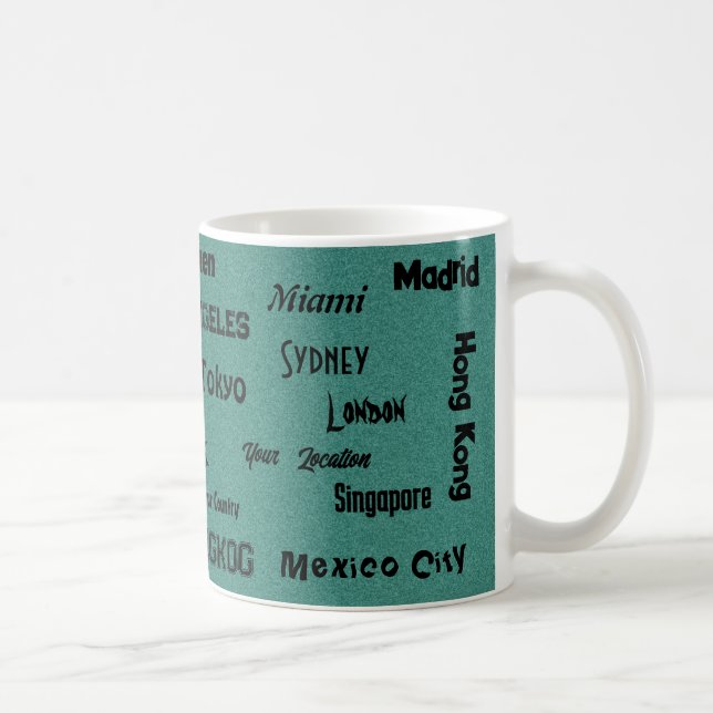 emerald green Mega city  Coffee Mug (Right)