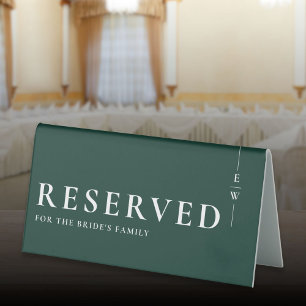 Emerald Green Minimalist Modern Reserved