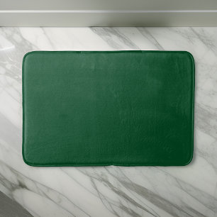 Emerald Green Minimalist Solid Colour  Bath Mat