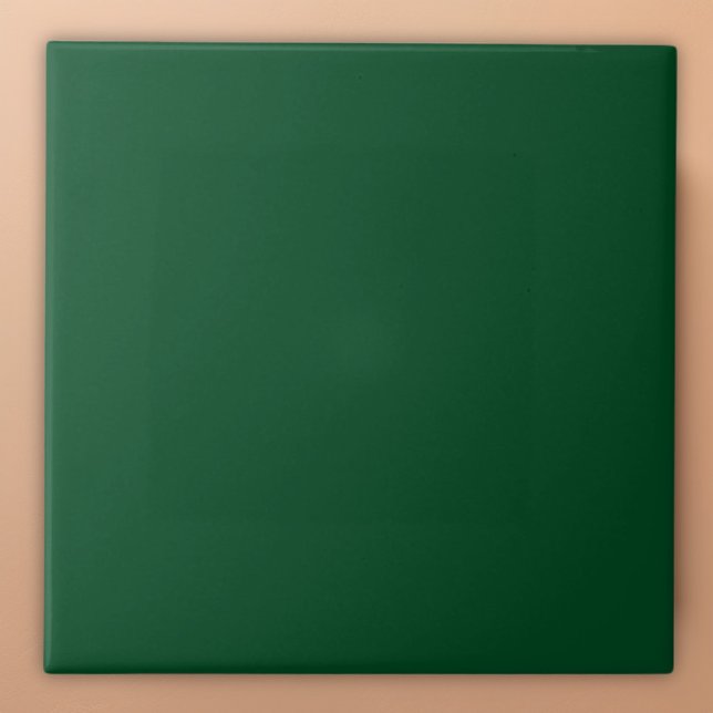Emerald Green Minimalist Solid Colour  Ceramic Tile (Creator Uploaded)