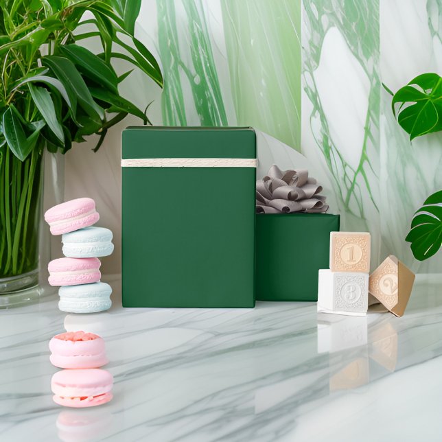 Emerald Green Minimalist Solid Colour  Wrapping Paper (Creator Uploaded)