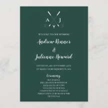 Emerald Green Modern Minimalist Golf Wedding