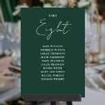 Emerald Green Modern Seating Chart Table Number<br><div class="desc">These emerald green minimalist elegant script double-sided seating chart table numbers are perfect for all celebrations. Designed by Thisisnotme©</div>