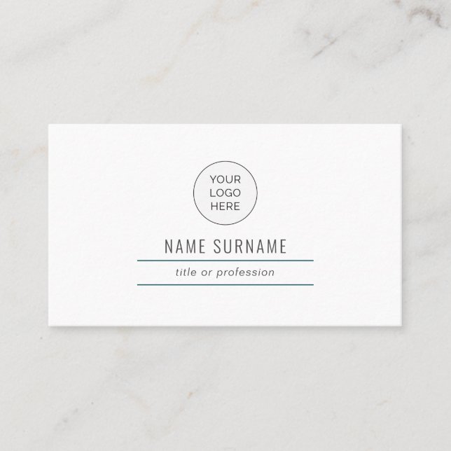 Emerald Green Modern Simple Business Card (Front)