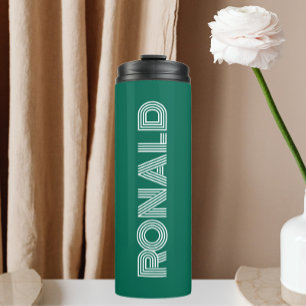 Emerald Green Modern Typography Personalised Thermal Tumbler