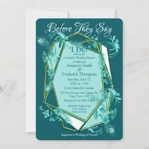 Emerald green on a sculpture texture backing invitation