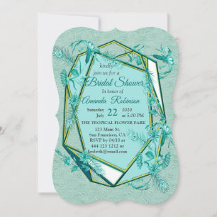 Emerald green on a sculpture texture backing invitation