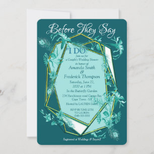 Emerald green on a sculpture texture backing invitation