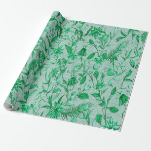 Emerald green on a sculpture texture backing wrapping paper