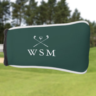 Emerald Green Personalised Monogram Golf Clubs Head Cover
