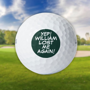 Emerald Green Personalised Name Funny Lost Golf Balls