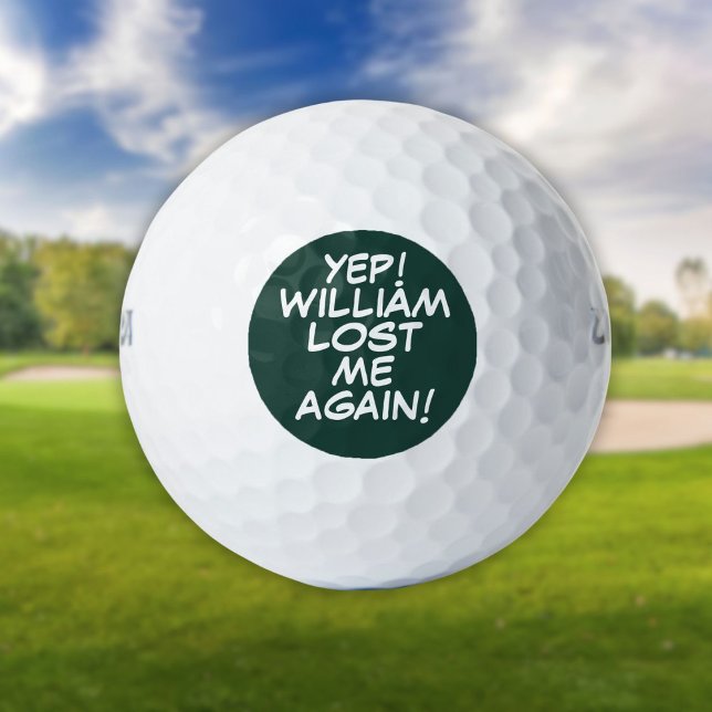 Emerald Green Personalised Name Funny Lost Golf Balls (Emerald Green Personalized Name Funny Lost Golf Balls)
