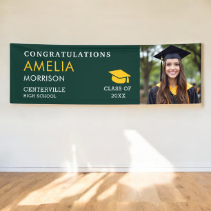 Emerald Green Photo Graduate Class Of Graduation Banner