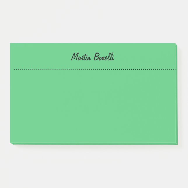 Emerald Green Plain Business Post-it Notes (Front)