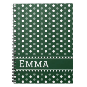 Emerald Green Polka Dot Notebook