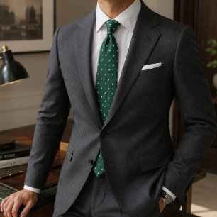 Emerald Green Polka Dot  Tie