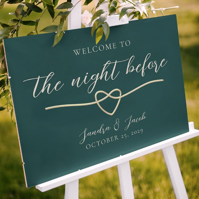 Emerald Green Rehearsal Dinner Welcome Sign (Creator Uploaded)