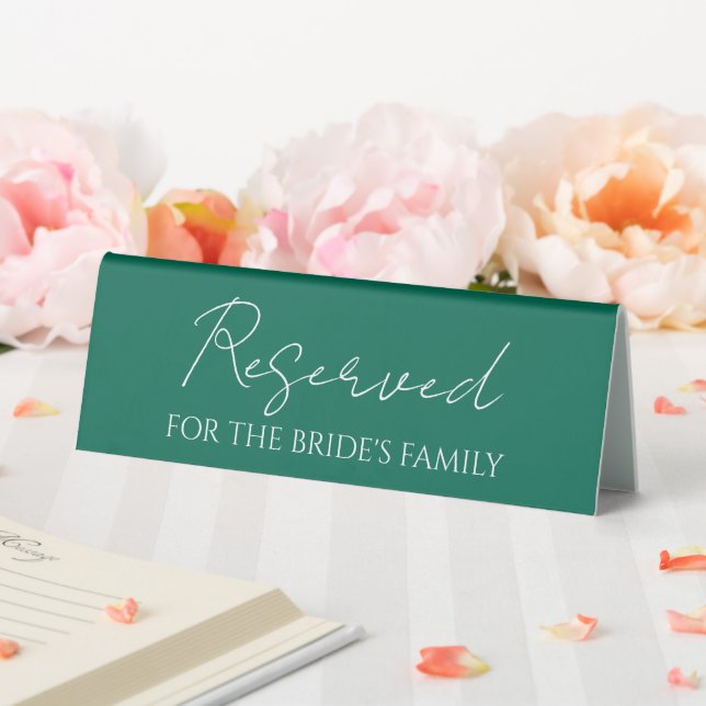 Emerald Green Reserved for Bride's Family Wedding (In SItu (Wedding))