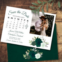 Emerald Green Roses Wedding Calendar & Photo