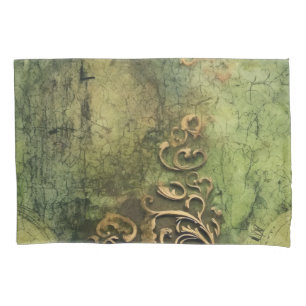 Emerald Green Rustic Steampunk Clock (11) Pillowcase