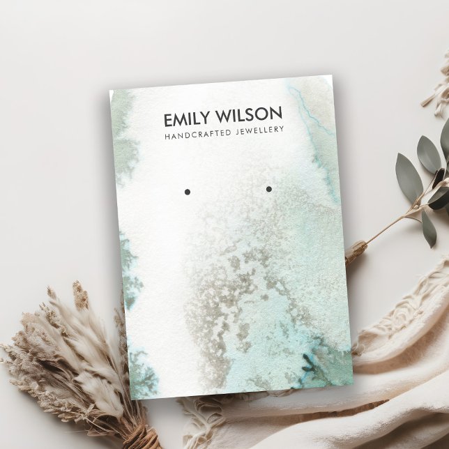 Emerald Green Silver Agate Earring Display Card (Creator Uploaded)