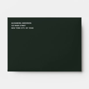 Emerald Green Simple Minimalist Coloured Envelope