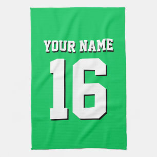 Emerald Green Sports Jersey Team Jersey Tea Towel