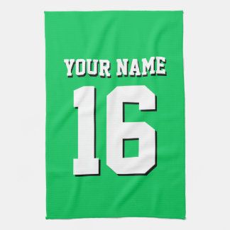 Emerald Green Sports Jersey Team Jersey Tea Towel