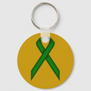 Emerald Green Standard Ribbon by Kenneth Yoncich Key Ring