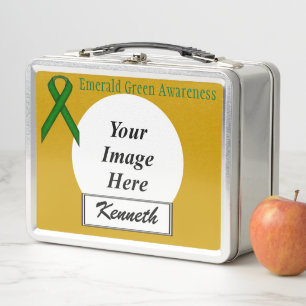 Emerald Green Standard Ribbon by Kenneth Yoncich Metal Lunch Box