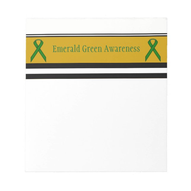 Emerald Green Standard Ribbon by Kenneth Yoncich Notepad (Front)