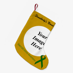 Emerald Green Stnd Rbn Template by Kenneth Yoncich Small Christmas Stocking