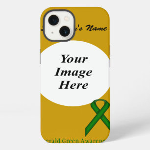 Emerald Green Stnd Ribbon Tmpl by Kenneth Yoncich iPhone 13 Case