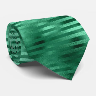 Emerald green stripe pattern mens elegant formal tie