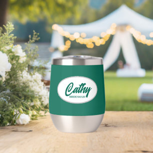 Emerald Green Stylised Name Wedding Bridesmaid